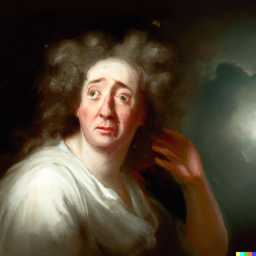 a representation of anxiety, painting from the 18th century generated by DALL·E 2